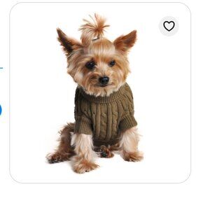 NWT DOGGIE DESIGN DOG Hypoallergenic COTTON PULLOVER SWEATER JACKET DK GREEN XXL